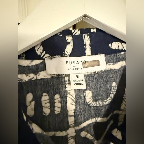 Busayo Collective x Rent the Runway Ruffle Jumpsuit Navy Blue XO Size 6 - Picture 10 of 10